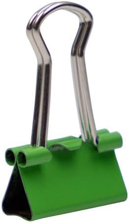 JAM PAPER Colorful Binder Clips, Extra Small 3/5 Inch Green Binderclips, 30/Pack