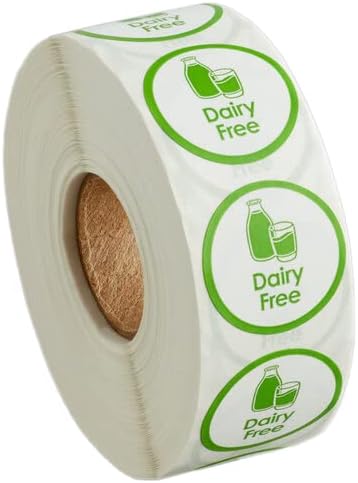 Kube with a K 1000 Stickers/Roll Dairy Free Permanent 1 Inch Label Sticker