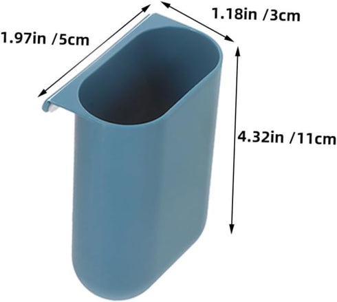 8-Piece KALLORY Multifunctional Desktop Organizer Portable Garbage Bin Hanging Storage Cup Holder Rolling Cart