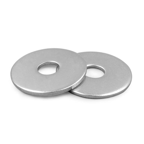 Stainless Steel Flat Washers 1/2" ID x 1" OD, Fender Flat Washer Plain Finish, Pack of 120