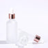 100ml/3.4oz Frosted Glass Dropper Bottles, 2 Pack Essential Oil and Perfume Sample Containers with Rose Gold Lids