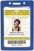 Vertical Badge Holder Frame, Pre-Punched Credit Card Size ID Holder for Lanyards, Chains, or Clips - Royal Blue (50