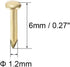 uxcell Small Tiny Hardware Nails Iron 1.2X6mm for DIY Decorative Wooden Boxes, 200pcs Gold Tone