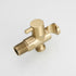 Hand Held Shower Holder with Hose Connector, Shower Head Shut Off Valve, Wall Mount, Brushed Gold