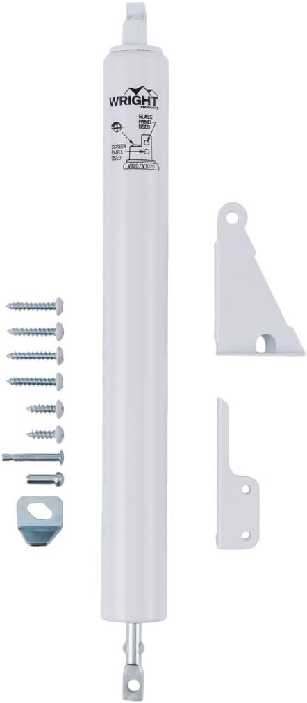 Wright Products Standard Duty Pneumatic Screen & Storm Door Closer, White