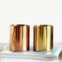 Rose Gold Glossy Stainless Steel Pen Holder, Pencil Cup for Desk Organizers, Makeup Brush Holder, Mini Pot Decor