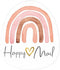 Easykart Happy Mail Gold Foil Boho Rainbow Stickers | 2 Inch, 500 pcs Decorative Envelope Sealing for Small Business