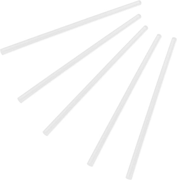 5PCS Diameter 6mm Length 250mm White ABS Plastic Round Bar Rods for DIY Toys and Scene Making