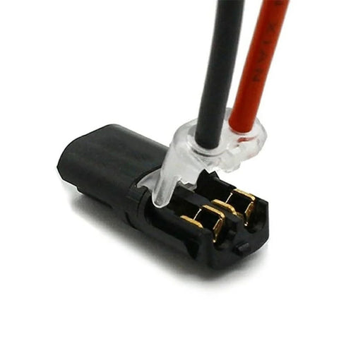 25 PCS Double-Wire Plug-in Connector for 2 Pin 2 Way LED Strip Lights with Locking Buckle