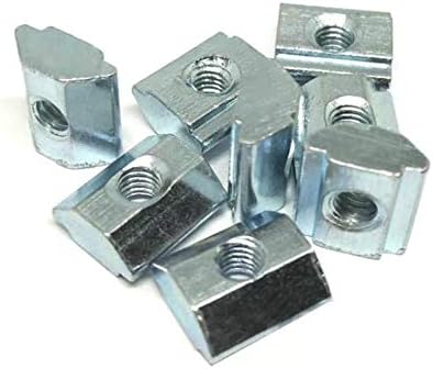 100pcs 20 Series T Sliding Nut Hammer Nut Block - Square Nuts M5 M4 M3 T Nuts for 2020 Aluminum Profiles