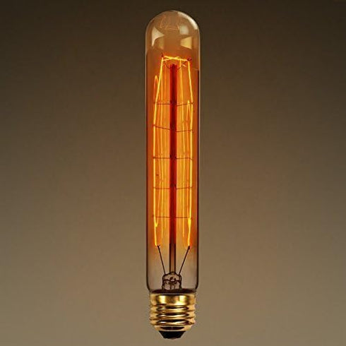 T9/T185 40W Bulbs E26 E27 Base(4 Pack)- Bulb Bulb CTKcom Vintage Edison Light Tubular Nostalgic Tungsten Filament