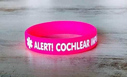 Cochlear Implant Medical Alert Band – Pink, Small (5.91")