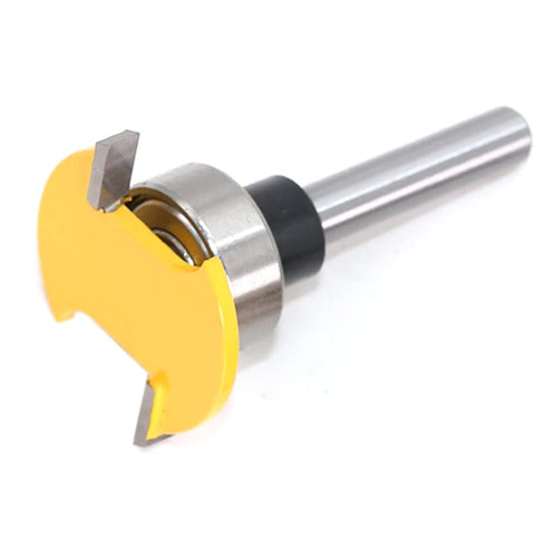 Mesee T Slotting Router Bit with Bearing, 1/4 Inch Shank T-Track Slot Cutter for Woodworking Milling Slab Flattening