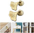 Generic Simple Leaf Furniture Hardware Drawer Cupboard Single Hole Handle Shoe Cabinet Bedside Table Fan-shaped Single