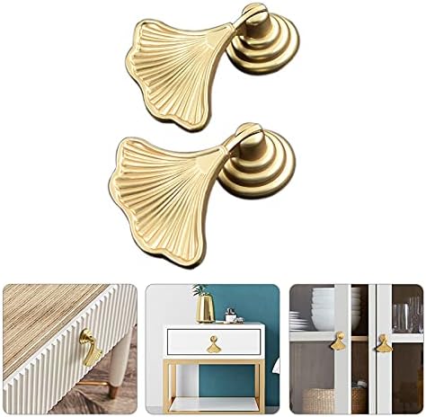 Generic Simple Ginkgo leaf furniture hardware drawer single hole handle shoe cabinet bedside table fan-shaped single
