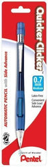 Pentel Quicker Clicker Automatic Pencil, 0.7mm, Transparent Barrel, Assorted Colors, 1 Pack (PD347BP-K6)