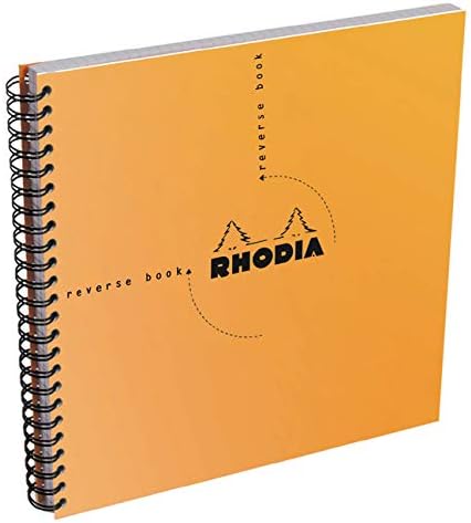 Rhodia Reverse Standard Notebook, Graph, Orange, 8.25" x 8.25"