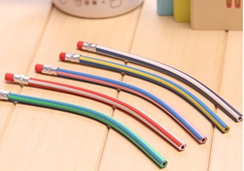 Haawooky 35 Pieces Flexible Soft Pencil Magic Bend Pencils for Kids School Fun Equipment
