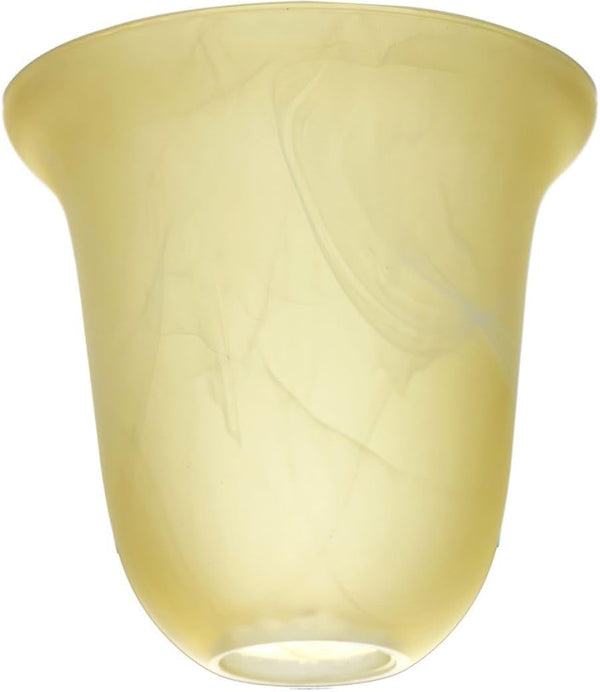 LIGHTACCENTS Alabaster Glass Pendant Light Shade - Farmhouse Style Chandelier Shades, 6"x6",