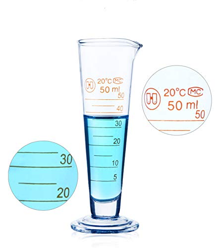 Professional Lab Graduated Measuring Cup, 500ml Wide Mouth Glass Conical Beaker, Heat Resistant Borosilicate