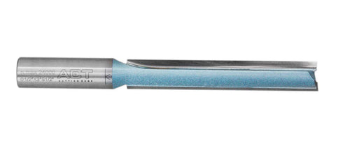 Accusize Industrial Tools Double Flute Extra Long Straight Carbide Tipped Router Bit, 1/2'' Diameter