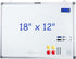 M&G White Board, 18” x 12” Magnetic Dry Erase Board for Wall, Includes 2 Markers, 4 Magnets, 1 Eraser