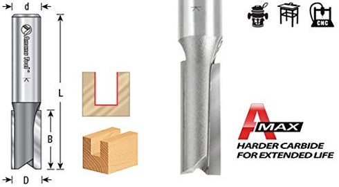 Amana Tool - 45450 Carbide Tipped Straight Plunge - High Production 1-1/4 Dia x 1-1/4 x 1/2