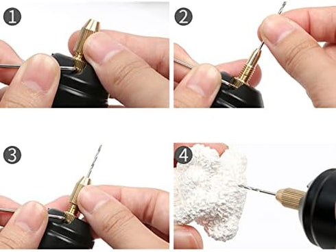 Pin Vise Hand Drill for Jewelry Making, Manual Craft Electric Micro Drill Bits Set