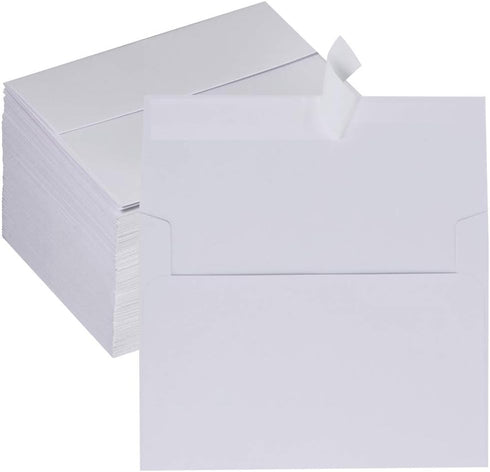 Supla 150 Pcs Bulk A2 Invitation Envelopes, White Peel & Press Self Seal, 4 3/8 x 5 3/4 for Wedding