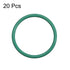 uxcell Fluorine Rubber O-Rings, 19mm OD 16mm ID 1.5mm Width FKM Seal Gasket for Machinery Plumbing, Green, Pack of 20