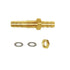 Joywayus Thru-Bulk Head Hex Union Brass Fitting, 3/8" Hose Barb Bulkhead Fitting with Flat Washer Gasket