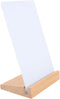 Handwritten Tag Message Board, Reusable Whiteboard Sign with Wood Base for School, Desktop Notice Board