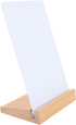 Handwritten Tag Message Board, Reusable Whiteboard Sign with Wood Base for School, Desktop Notice Board