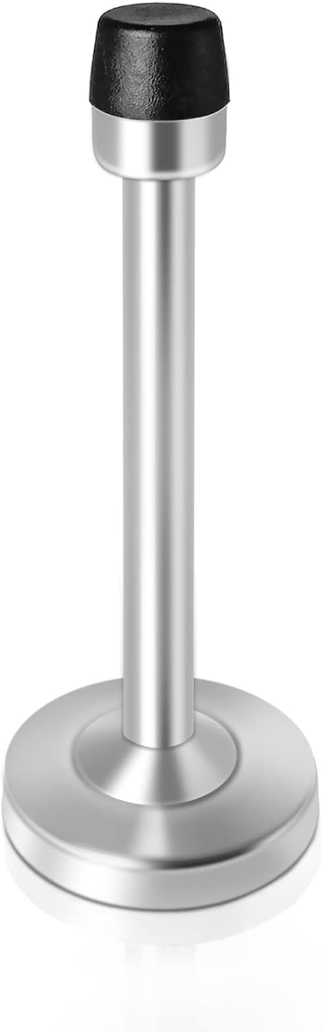 Long Door Stop, 5 Inch Wall Mount Door Stopper, Stainless Steel Brushed Satin Nickel Heavy Duty Door Holder