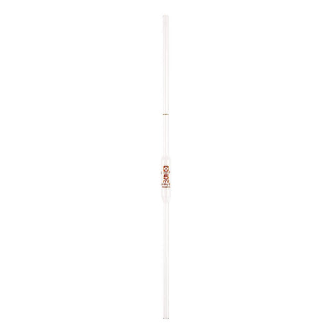 Sibata 2040-5-3MM 5mL Wide Tip Volumetric Pipet, Class B Reusable Glass, 3mm Tip Diameter, Pack of 12