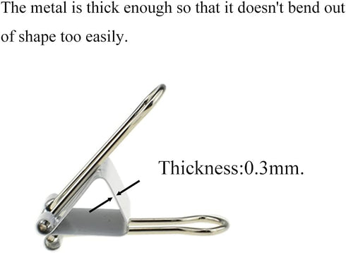 HAHIYO Binder Clips, Heavy Duty Paper Clamps, 0.98 inches Width, No Sharp Edges, 25 Pack for Home Office School