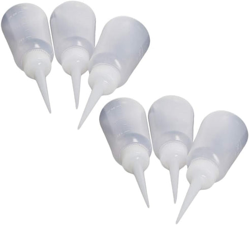 Utoolmart 6pcs 150ml Squeeze Bottle, Plastic Glue Oil Wash Bottles for DIY Tattoo Label