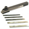 Factory Mini Parting Tool Holder with 6Pcs HSS Blades for Mini Lathes - 10mm Shank Tool