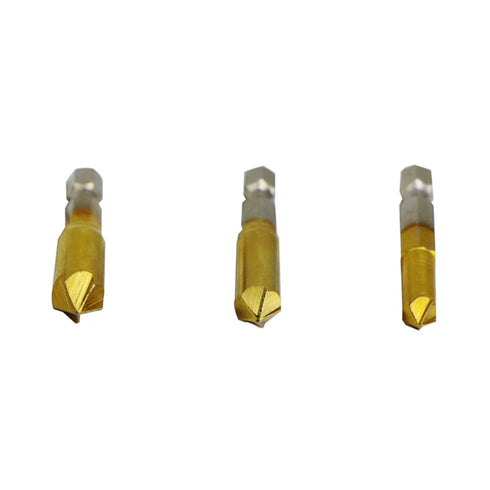 Countersink Drill Bit Set, 3 Pcs 5 Flute Counter Sinker Drill Bits for Wood Metal Quick Change