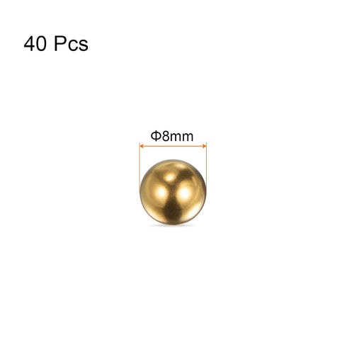 HARFINGTON 40pcs 8mm Precision Solid Brass Bearing Balls for Bearings, Valves, Decoration