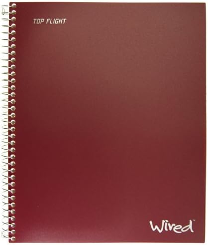 Top Flight Wired 1-Subject Notebook, 100 Sheet by Top Flight