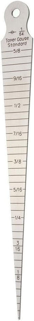 Taper Gage 1-15mm 1/32-5/8 Inch Stainless Steel Taper Welding Gauge, Inch & Metric Feeler Gap Measure Tool