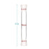 stonylab Glass Straight Connecting Adapter, Borosilicate Glass 90mm Between Two 14/20 Ground Outer Standard Taper Joints for Laboratory Lab Supply