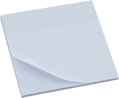 Paper Junkie 12-Pack 3x3-Inch Transparent Sticky Notes, 600 Sheets Total, Clear Plastic Self-Stick Sheets for Notes