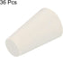 MECCANIXITY Rubber Tapered Plug 8mm to 13mm White Solid Test Tubes Bungs Stopper for Lab Home, 36 Pieces