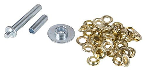 Edward Tools Grommet Kit 1/2” - Heavy Duty Brass Eyelet Grommets for Tarps and Fabric