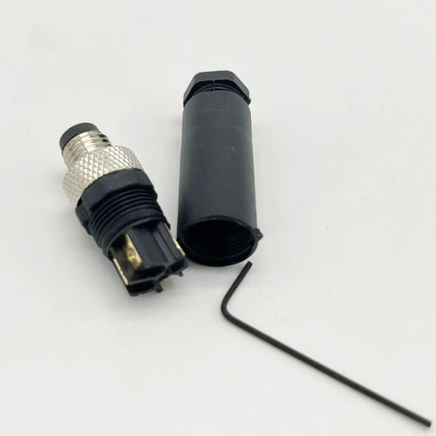 2Pcs M8 4 Pin Connector, Unshielded Field Assembly Wireable Sensor IP67 A Code Straight Type Adapter