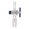 Vacuum Flow Control Adapter with PTFE Stopcock, 2mm Diameter, 19/22 Joint for Lab Supply