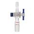 Vacuum Flow Control Adapter with PTFE Stopcock, 2mm Diameter, 19/22 Joint for Lab Supply
