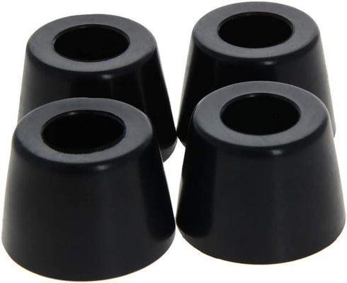 MroMax 4Pcs Round Rubber Feet Pads, 1.42" W x 0.98" H Non-Slip Bumper Feet for Furniture, Black